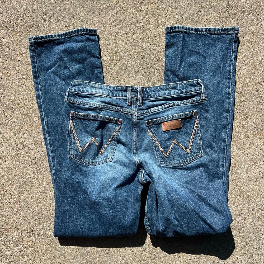 Wrangler 31x34 Retro Isabella Mid Rise Boot Cut Blue Jeans 112368253 - Picture 2 of 9